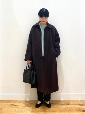 秋山 里織さん（レディース・158cm）の冬コーディネート