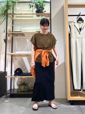 秋山 里織さん（レディース・158cm）の夏コーディネート