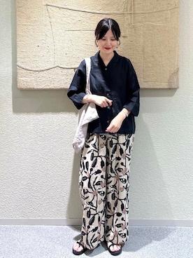 「かぐれ（カグレ）のアイテム」を使った、秋山 里織さん（レディース・158cm）の夏コーディネート