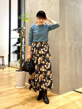 秋山 里織さん（レディース・158cm）の秋コーディネート