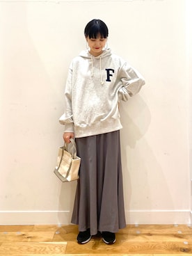 秋山 里織さん（レディース・158cm）の冬コーディネート