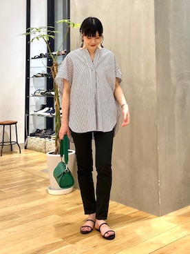 秋山 里織さん（レディース・158cm）の夏コーディネート