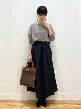 秋山 里織さん(レディース・158cm)の秋コーディネート