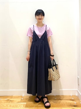 「MARCO BIANCHINI（マルコビアンチーニ）のアイテム（その他）」を使った、saoriさん（レディース・158cm）の夏コーディネート
