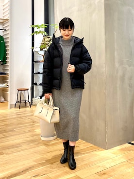 秋山 里織さん（レディース・158cm）の冬コーディネート