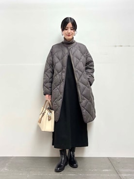 秋山 里織さん（レディース・158cm）の冬コーディネート