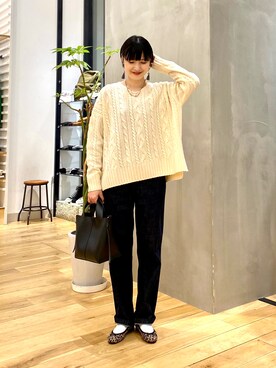 「マイベストコーデ2022」｜「アイテム（バレエシューズ）」を使った、saoriさん（レディース・158cm）の冬コーディネート