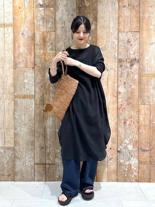 かぐれコットンリネンデニムペインターパンツ