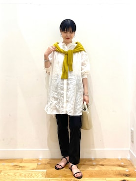 「URBAN RESEARCH DOORS WOMENS」｜「アイテム（その他）」を使った、秋山 里織さん（レディース・158cm）の夏コーディネート
