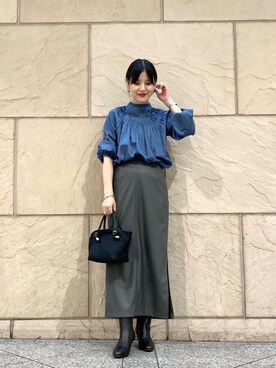 秋山 里織さん(レディース・158cm)の秋コーディネート