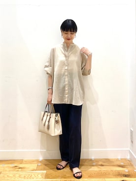 秋山 里織さん（レディース・158cm）の夏コーディネート