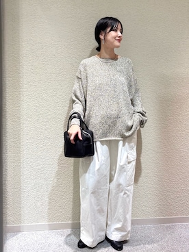 「アイテム（ローファー）」を使った、秋山 里織さん（レディース・158cm）の秋コーディネート