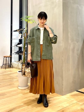 秋山 里織さん(レディース・158cm)の秋コーディネート