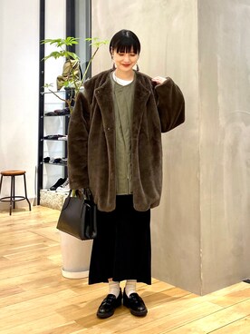 「マイベストコーデ2022」｜「アイテム（その他シューズ）」を使った、saoriさん（レディース・158cm）の冬コーディネート