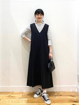 秋山 里織さん(レディース・158cm)の春コーディネート