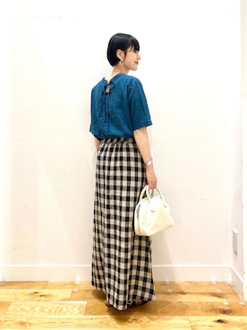 秋山 里織さん(レディース・158cm)の夏コーディネート