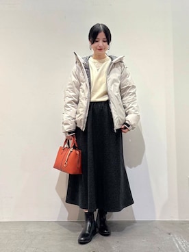 秋山 里織さん（レディース・158cm）の冬コーディネート