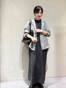 「アイテム（その他アウター）」を使った、秋山 里織さん（レディース・158cm）の夏コーディネート