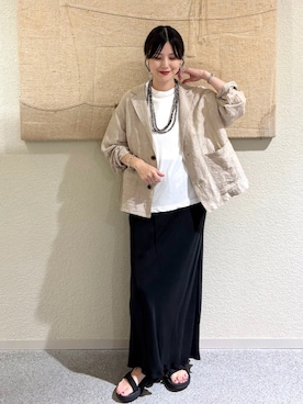 「アイテム（ジャケット/アウター）」を使った、秋山 里織さん（レディース・158cm）の秋コーディネート