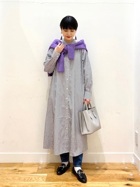 秋山 里織さん（レディース・158cm）の冬コーディネート