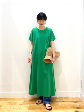 秋山 里織さん（レディース・158cm）の夏コーディネート