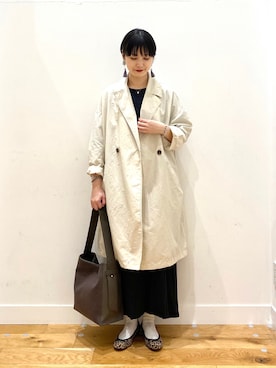 「KBF+（ケービーエフプラス）のアイテム」を使った、秋山 里織さん（レディース・158cm）の冬コーディネート