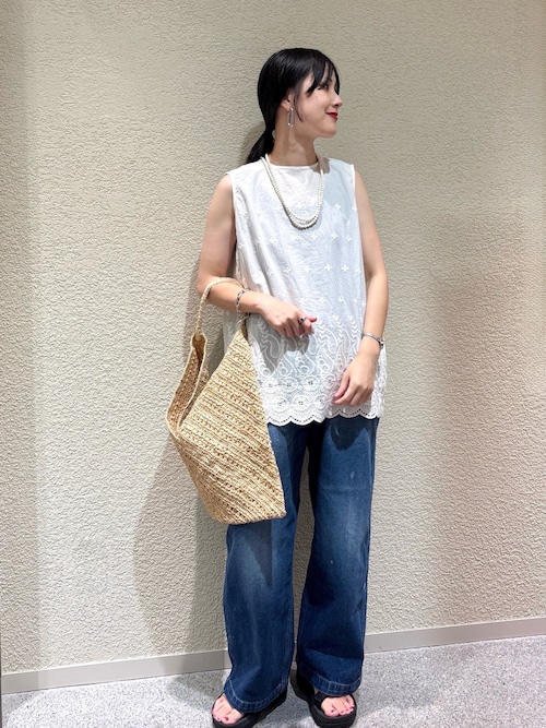 刺繍ノースリーブプルオーバー（シャツ/ブラウス）｜かぐれ（カグレ