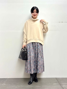 秋山 里織さん(レディース・158cm)の冬コーディネート