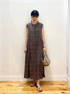 秋山 里織さん（レディース・158cm）の夏コーディネート