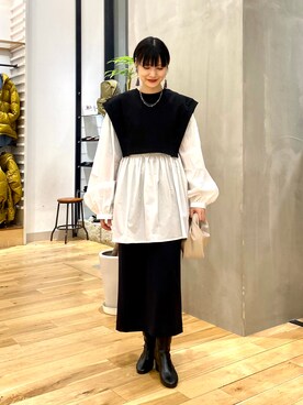 秋山 里織さん(レディース・158cm)の冬コーディネート