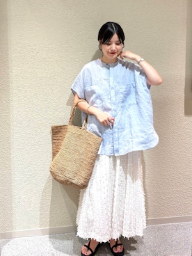 秋山 里織さん（レディース・158cm）の夏コーディネート