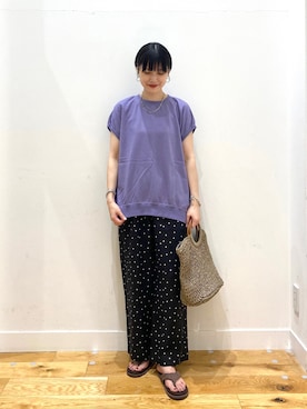 「URBAN RESEARCH DOORS WOMENS」｜「アイテム（その他）」を使った、秋山 里織さん（レディース・158cm）の夏コーディネート