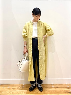 「KBF+（ケービーエフプラス）のアイテム」を使った、秋山 里織さん（レディース・158cm）の春コーディネート