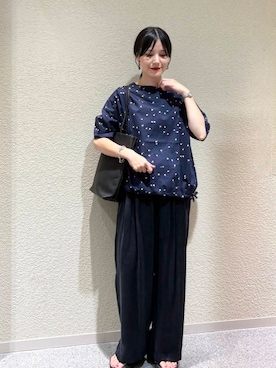 「帰省コーデ」｜「アイテム（パンツ）」を使った、saoriさん（レディース・158cm）の夏コーディネート