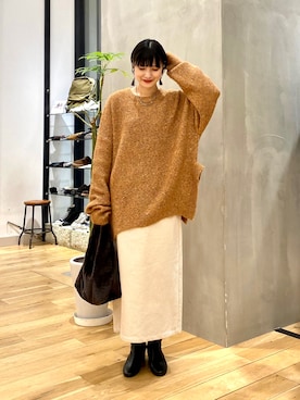 秋山 里織さん（レディース・158cm）の冬コーディネート