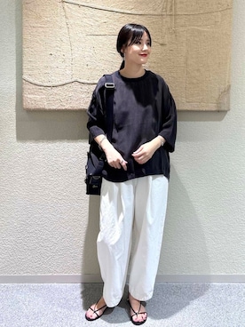 秋山 里織さん（レディース・158cm）の夏コーディネート