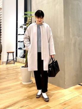 「マイベストコーデ2022」｜「アイテム（バレエシューズ）」を使った、saoriさん（レディース・158cm）の冬コーディネート