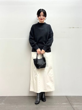 秋山 里織さん（レディース・158cm）の冬コーディネート