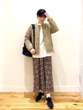 秋山 里織さん（レディース・158cm）の冬コーディネート