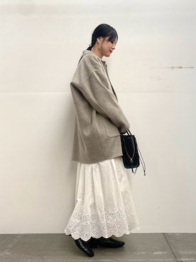 秋山 里織さん（レディース・158cm）の秋コーディネート