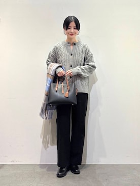 秋山 里織さん（レディース・158cm）の冬コーディネート