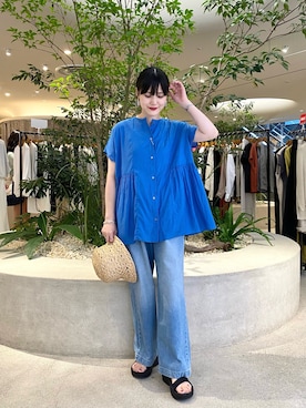 秋山 里織さん（レディース・158cm）の夏コーディネート