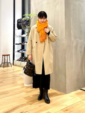 秋山 里織さん（レディース・158cm）の冬コーディネート