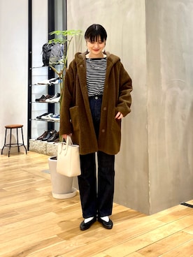 秋山 里織さん（レディース・158cm）の冬コーディネート