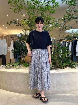 秋山 里織さん（レディース・158cm）の夏コーディネート