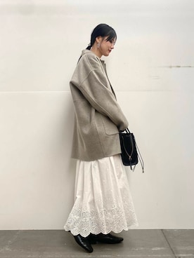 秋山 里織さん（レディース・158cm）の秋コーディネート