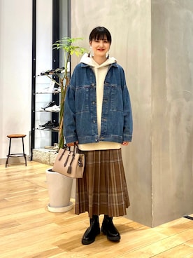 秋山 里織さん（レディース・158cm）の秋コーディネート