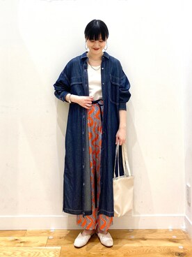 秋山 里織さん（レディース・158cm）の春コーディネート