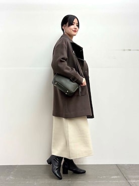 秋山 里織さん(レディース・158cm)の冬コーディネート