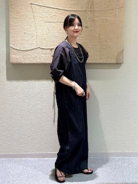 「アイテム（オールインワン・サロペット）」を使った、saoriさん（レディース・158cm）の夏コーディネート